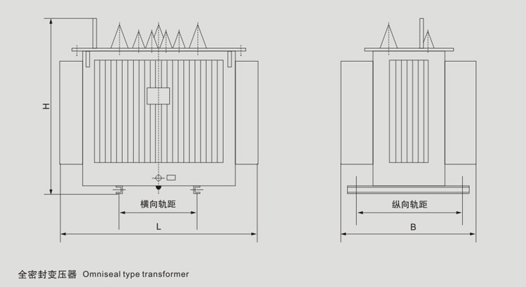 10KV級(jí)S11有載調(diào)壓油浸式配電變壓器外型圖